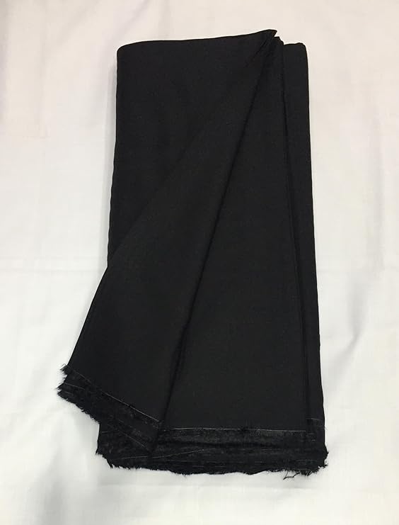 Black Plain Dyed Cotton Rayon Fabric