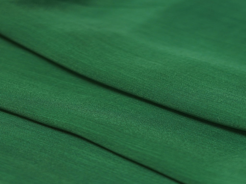 Dark Green Plain Viscose Chinon Chiffon Fabric