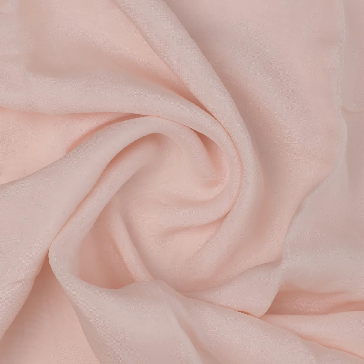 Light Peach Plain Viscose Organza Fabric