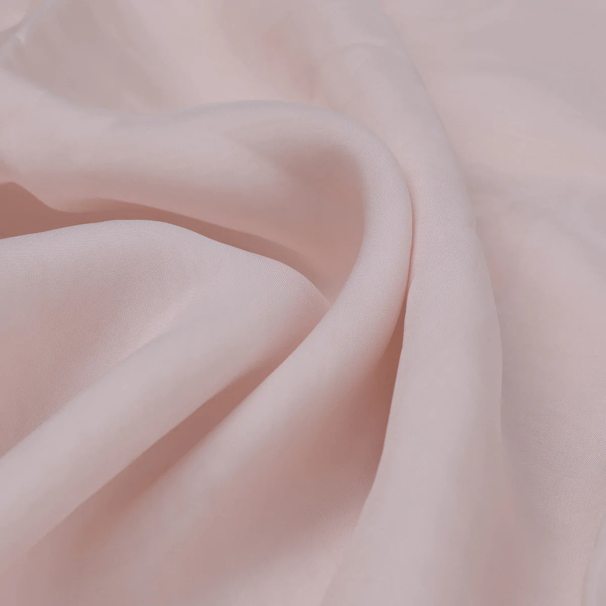 Light Peach Plain Viscose Organza Fabric