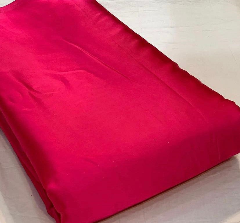 Rich Carmine Plain Modal Silk Fabric