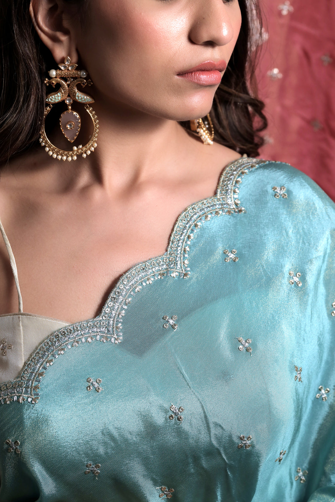 Sky Blue Gold Tissue