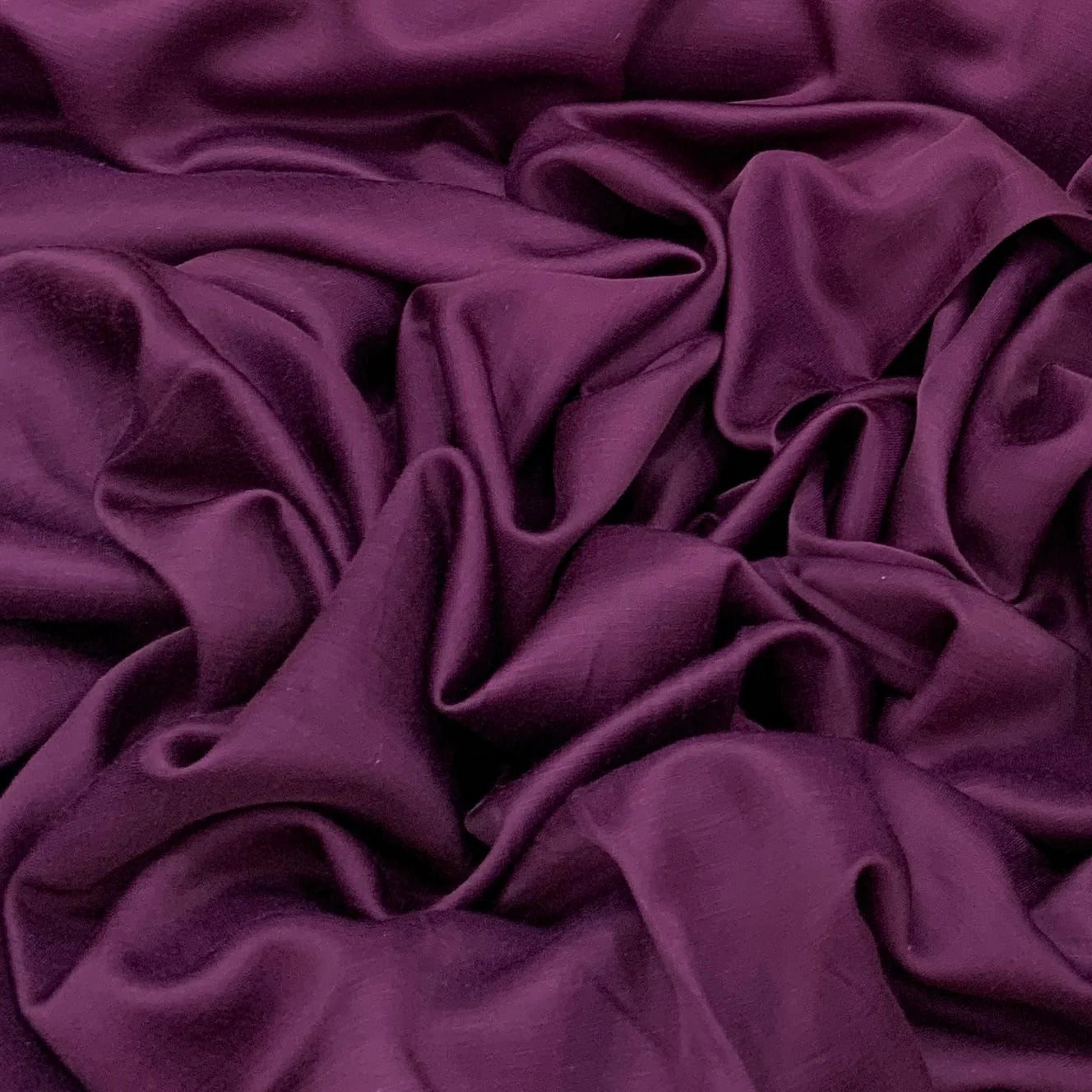 Wine Plain Viscose Linen Satin Fabric