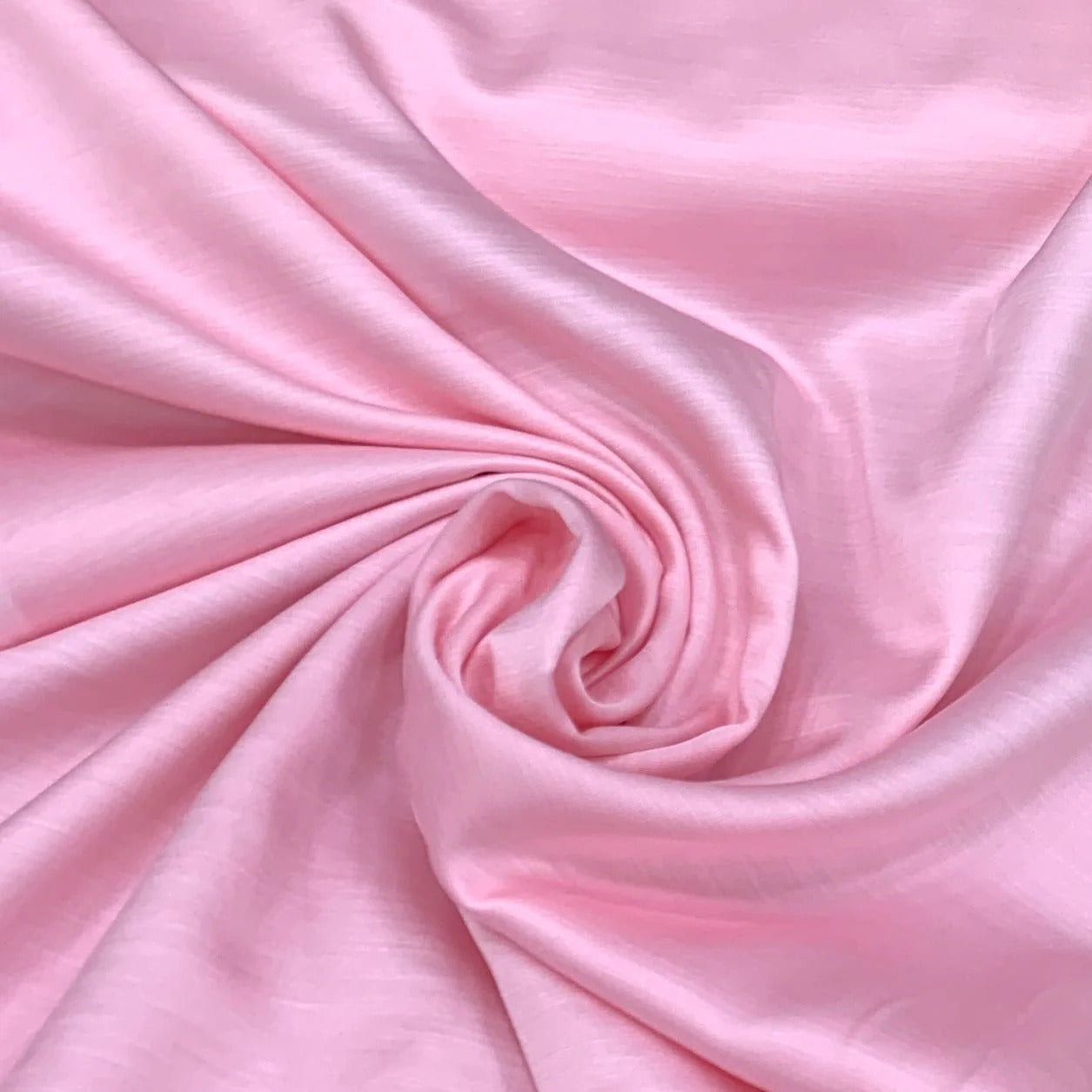 Light Pink Plain Viscose Linen Satin Fabric