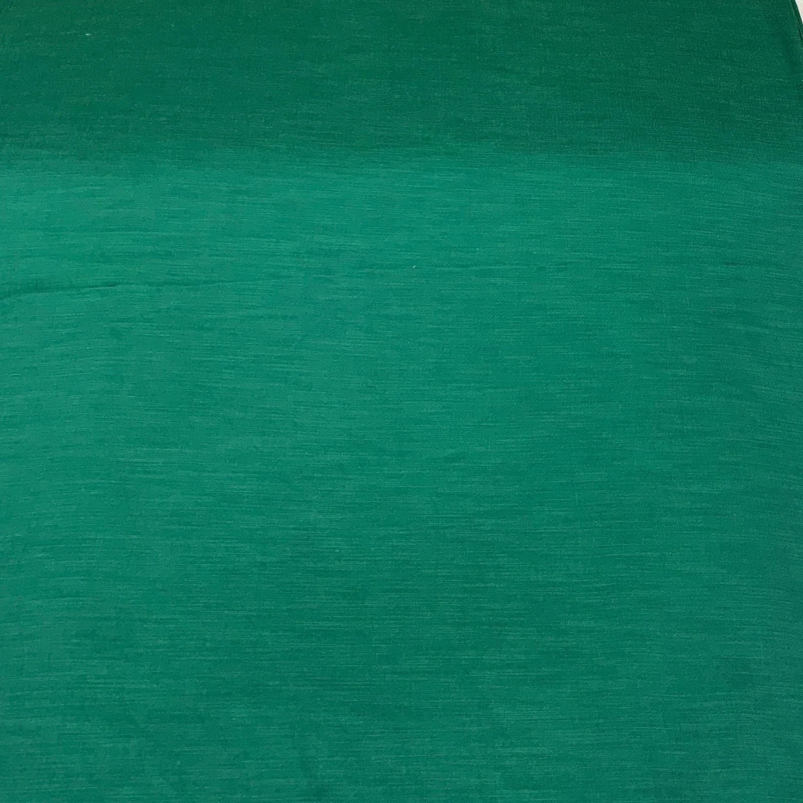 Teal Green Plain Viscose Linen Satin Fabric