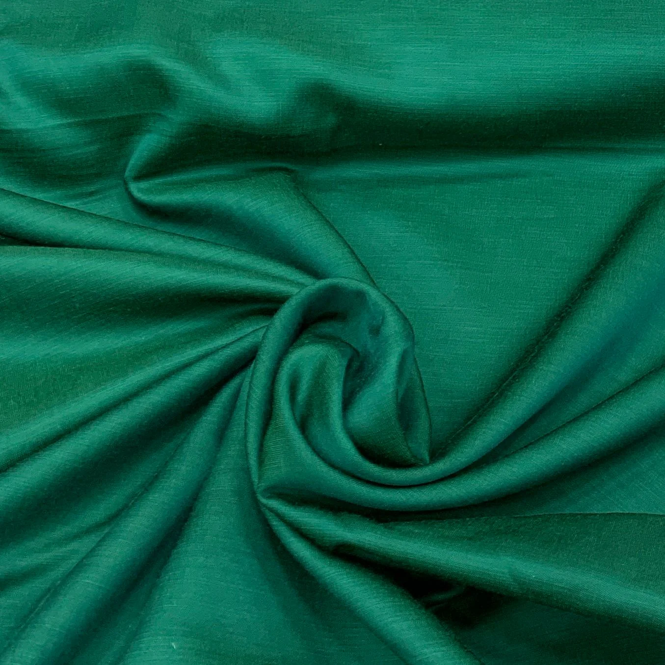 Teal Green Plain Viscose Linen Satin Fabric