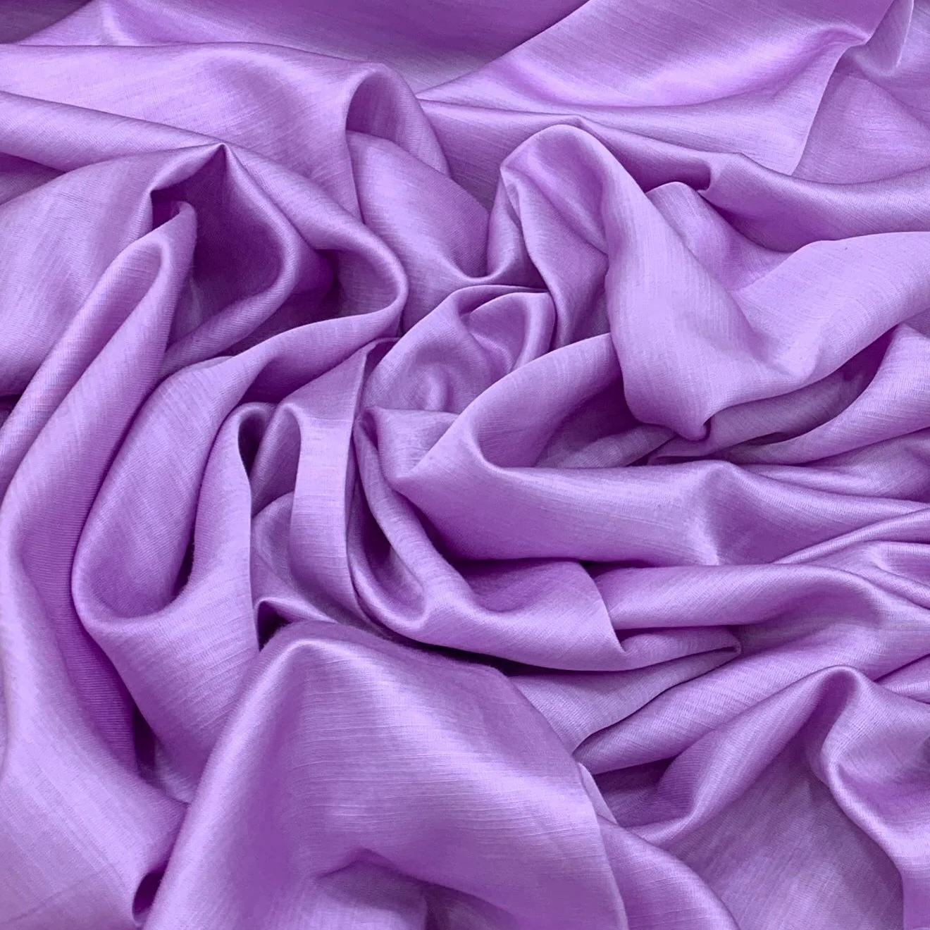 Lavender Plain Viscose Linen Satin Fabric