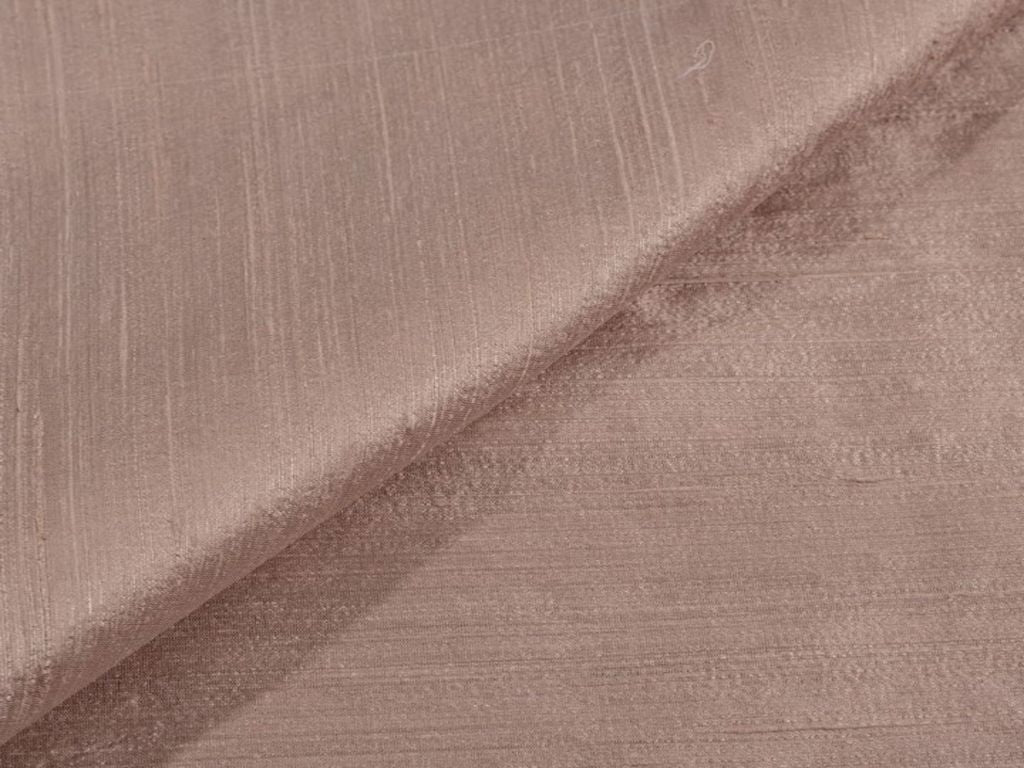 Dark Beige Plain Dyed Bangalore Raw Silk Fabric