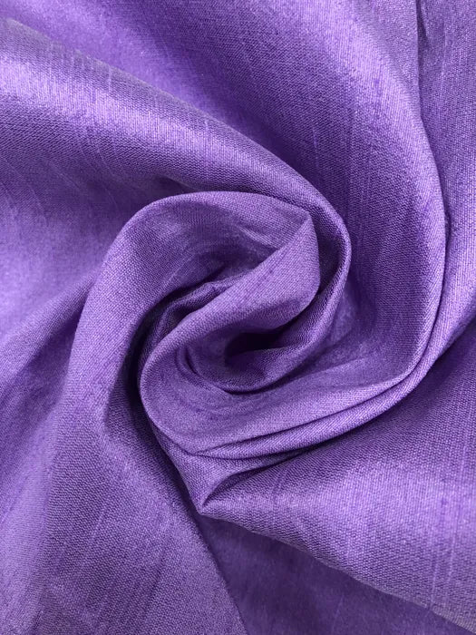 Lavender Plain Dyed Bangalore Raw Silk Fabric