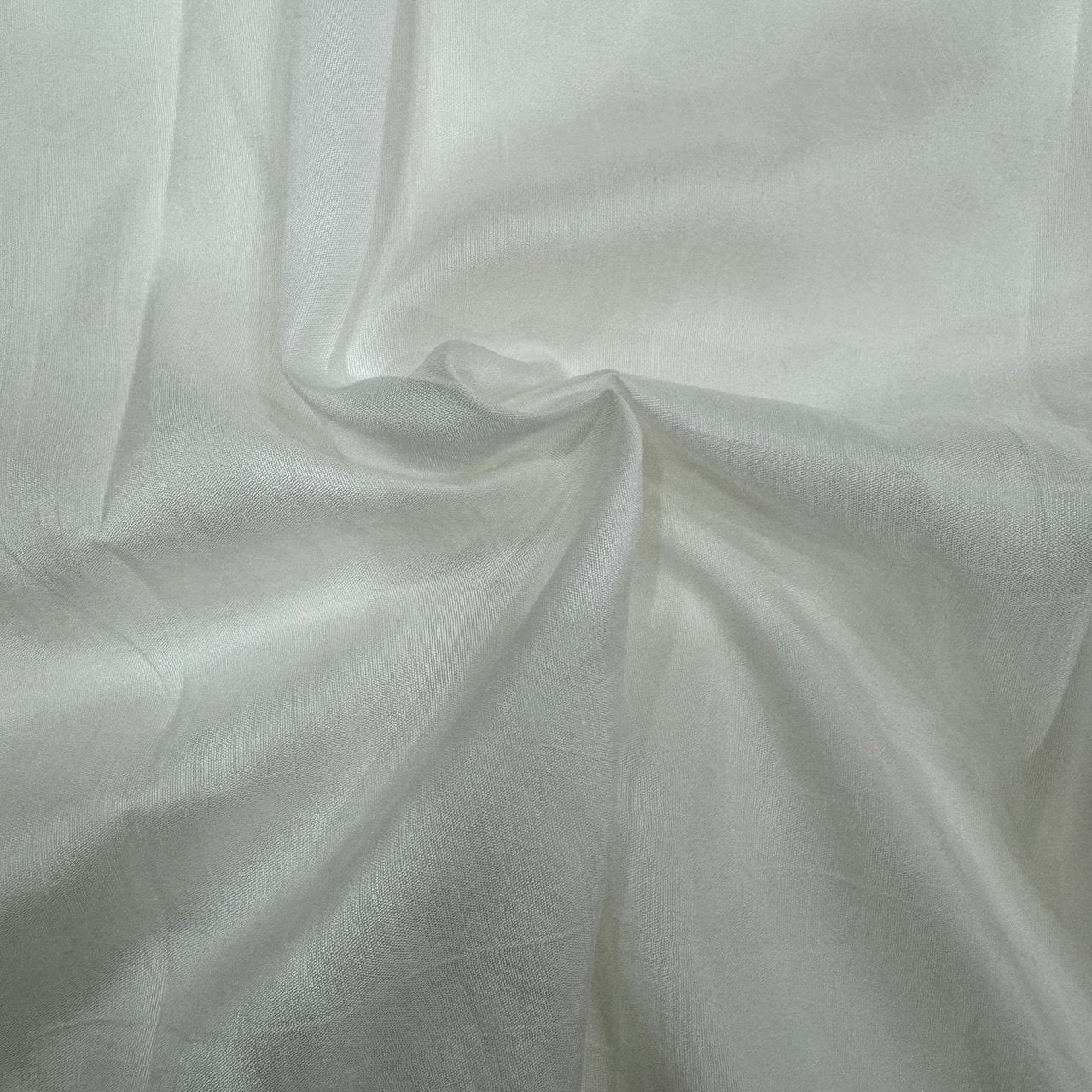 White Dyeable Plain Flat Raw Silk Fabric