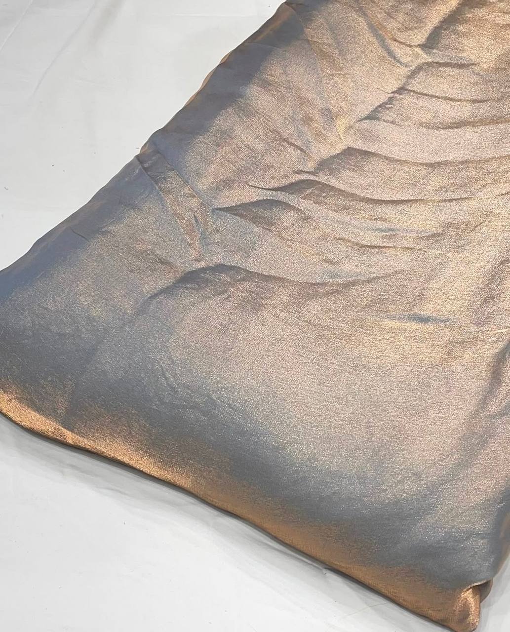Dusty Grey Plain Dyed Fendi Silk Fabric