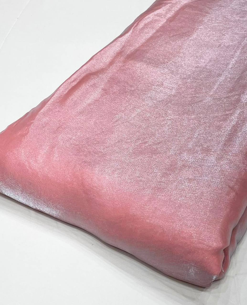 Lipstick Pink Plain Dyed Fendi Silk Fabric
