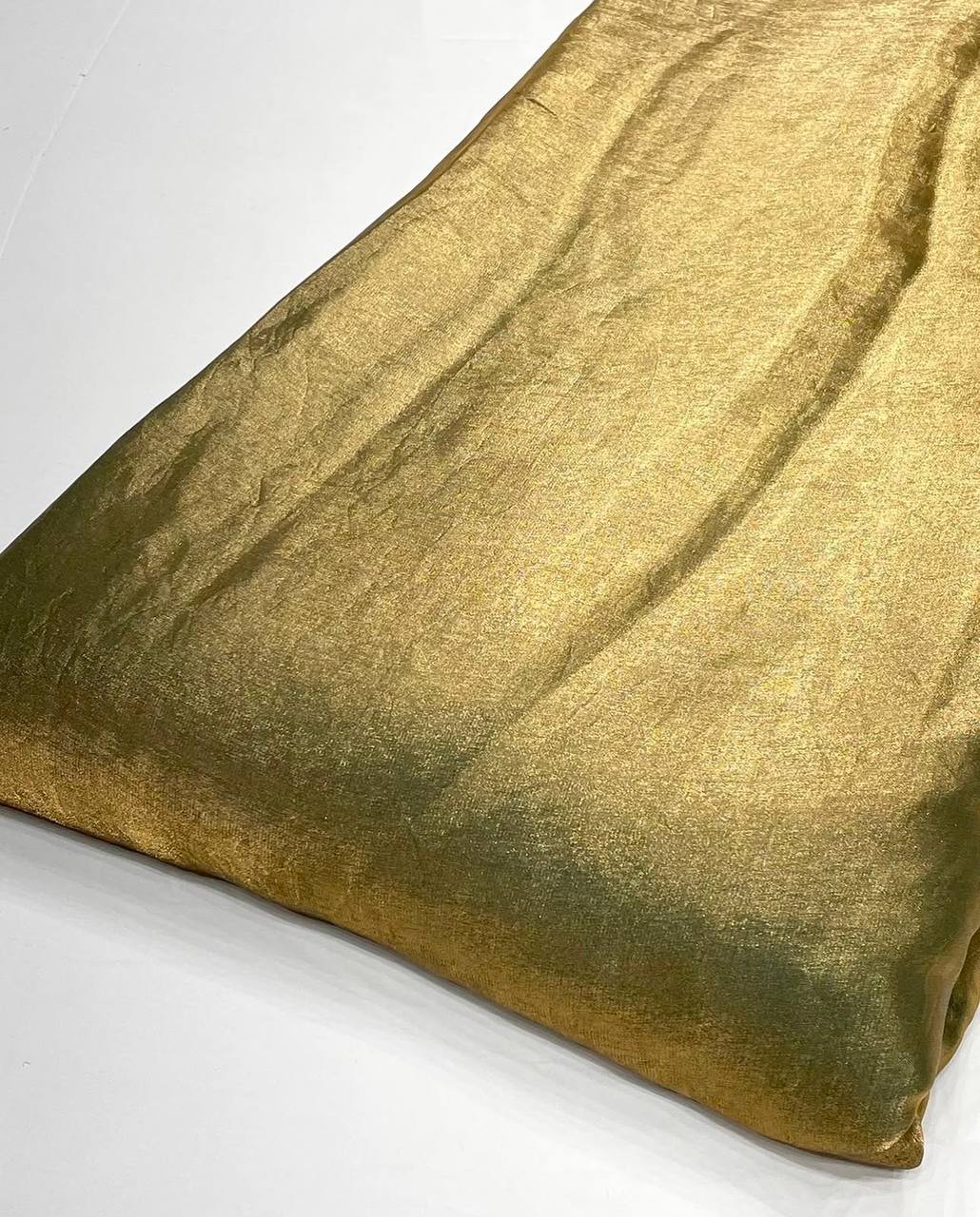 Sandy Green Plain Dyed Fendi Silk Fabric