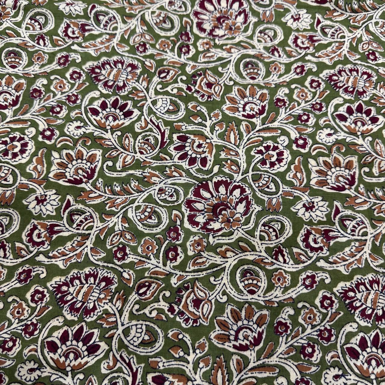 Mehndi Kalamkari Pure Cotton Printed Fabric