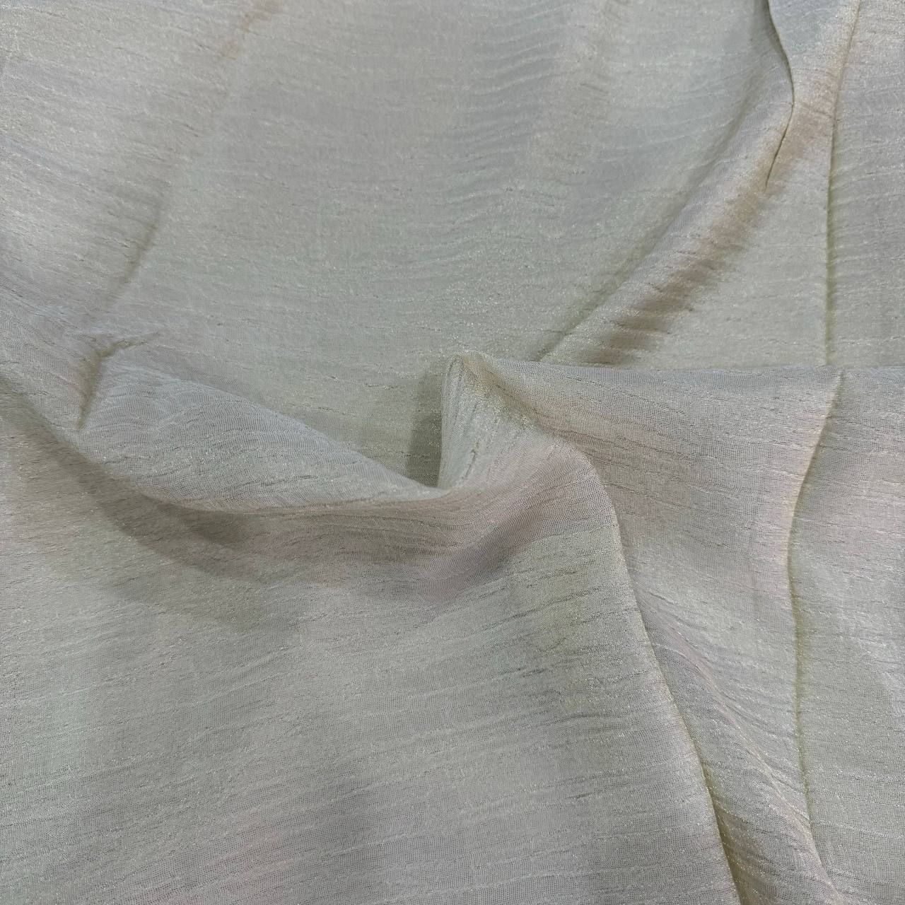 Golden Plain Dyeable Viscose Crushed Tissue Silk Fabric