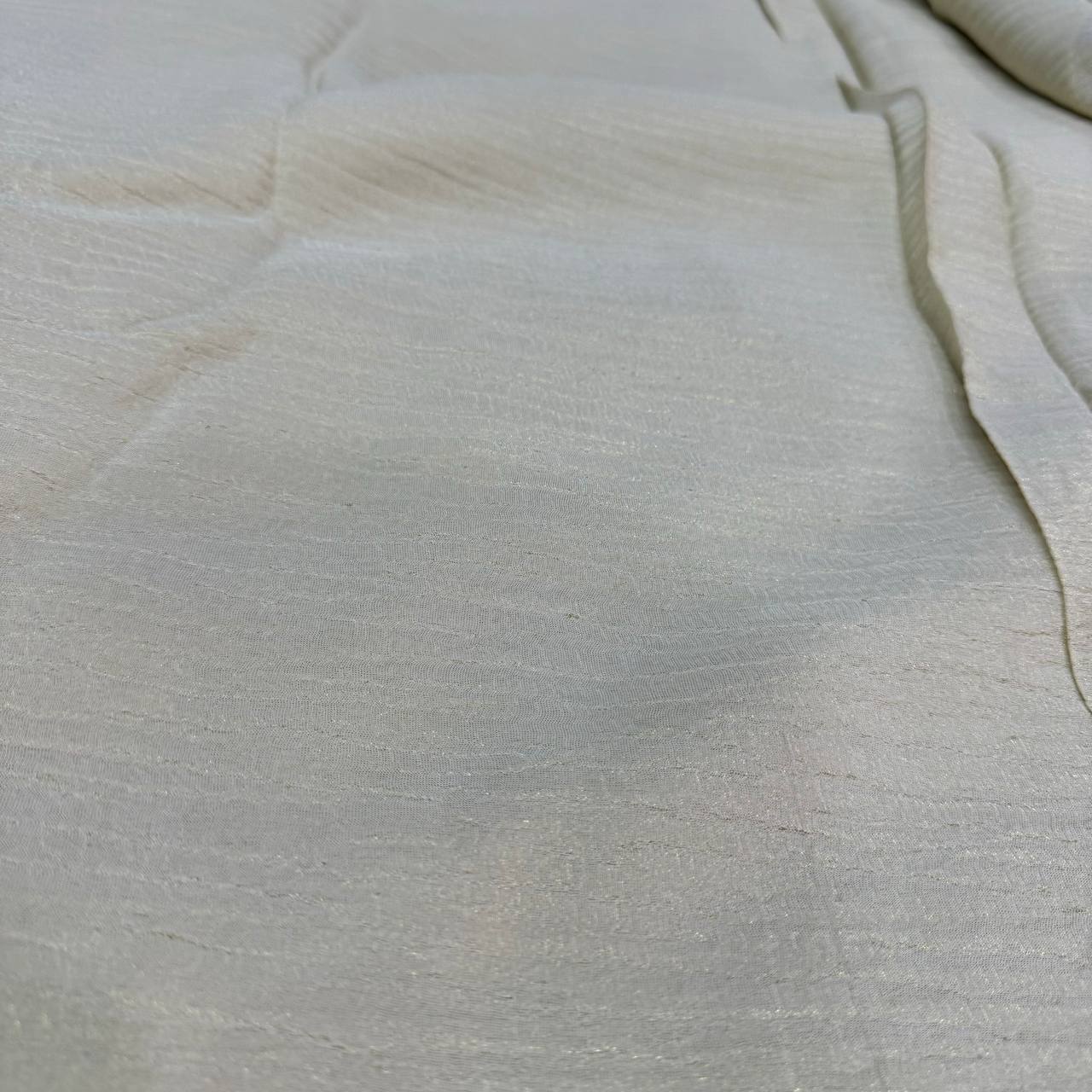 Golden Plain Dyeable Viscose Crushed Tissue Silk Fabric