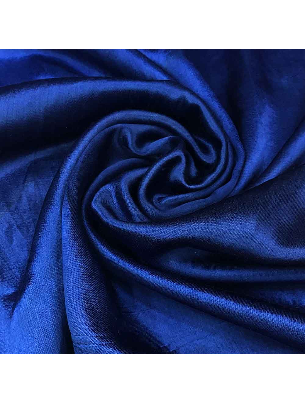 Indigo Blue Plain Gaji Silk Fabric