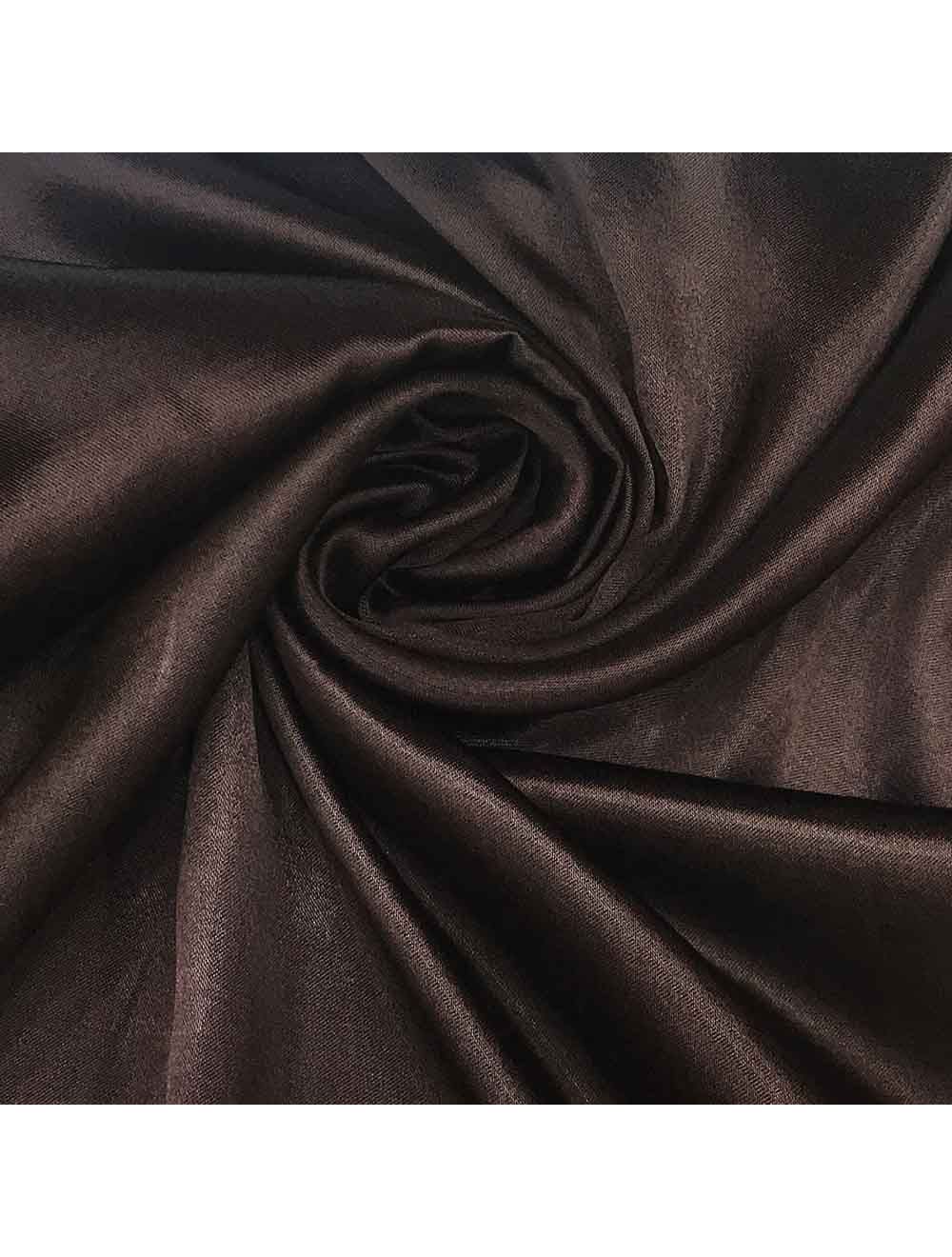 Coffee Brown Plain Gaji Silk Fabric