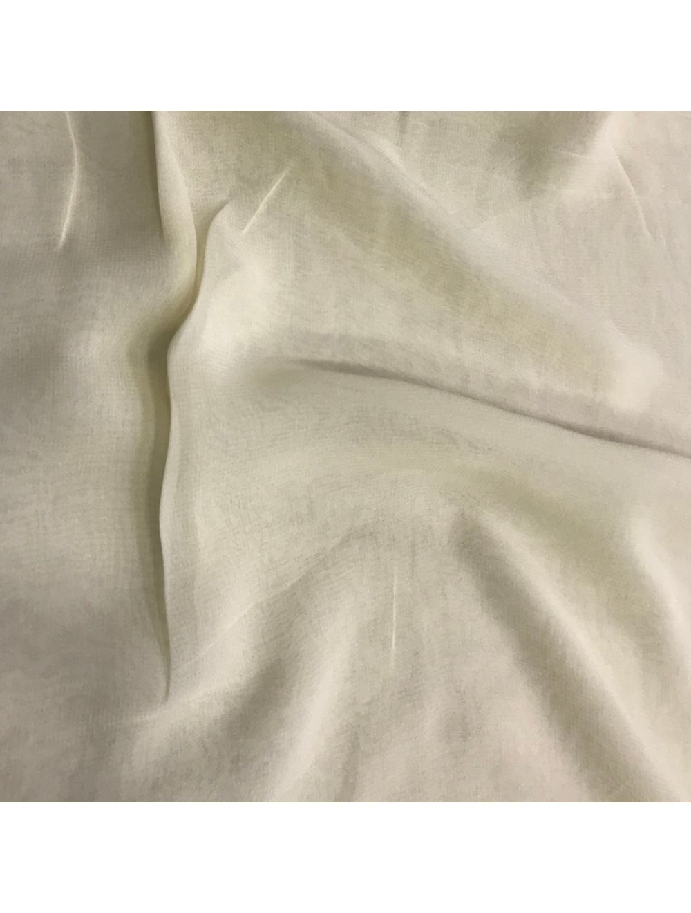 Cream Plain Viscose Georgette Fabric