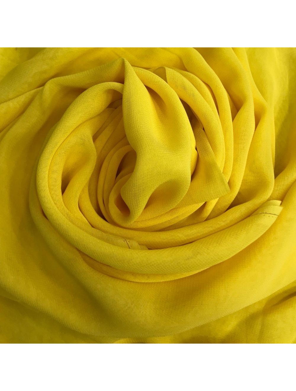 Yellow Plain Viscose Georgette Fabric