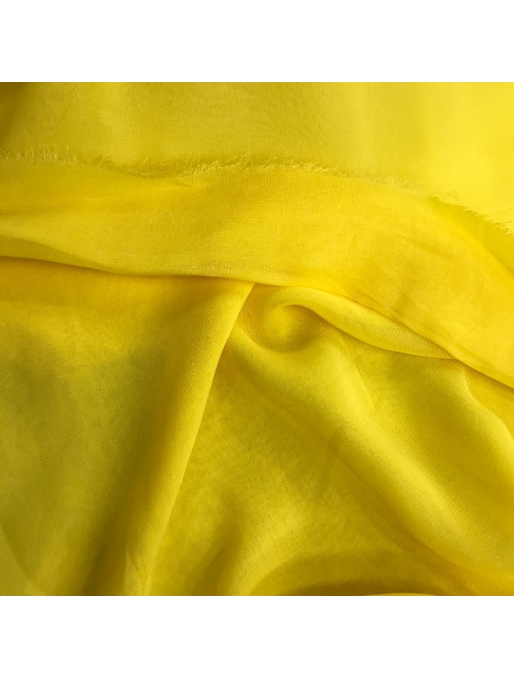 Yellow Plain Viscose Georgette Fabric