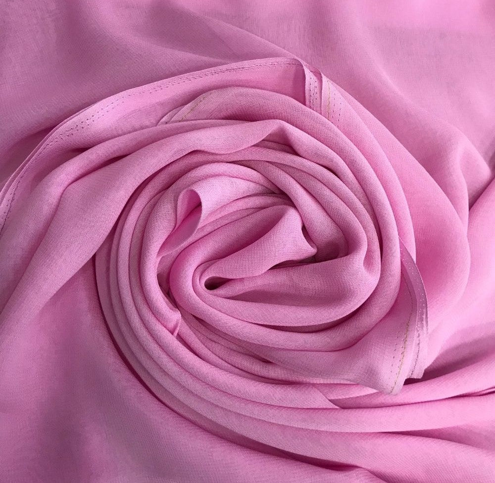Light Pink Plain Viscose Georgette Fabric