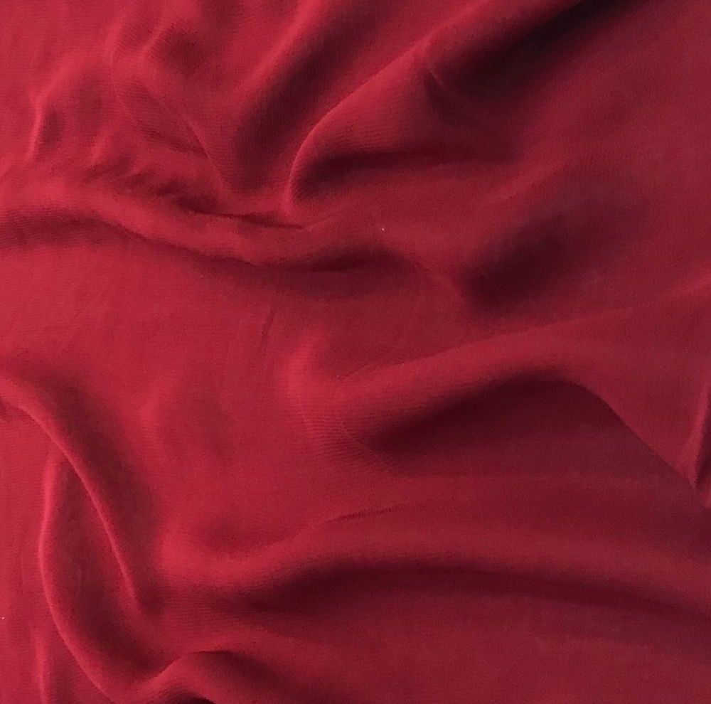 Maroon Plain Viscose Georgette Fabric