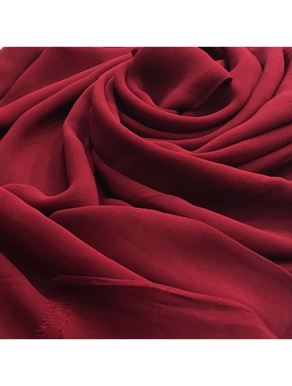 Maroon Plain Viscose Georgette Fabric