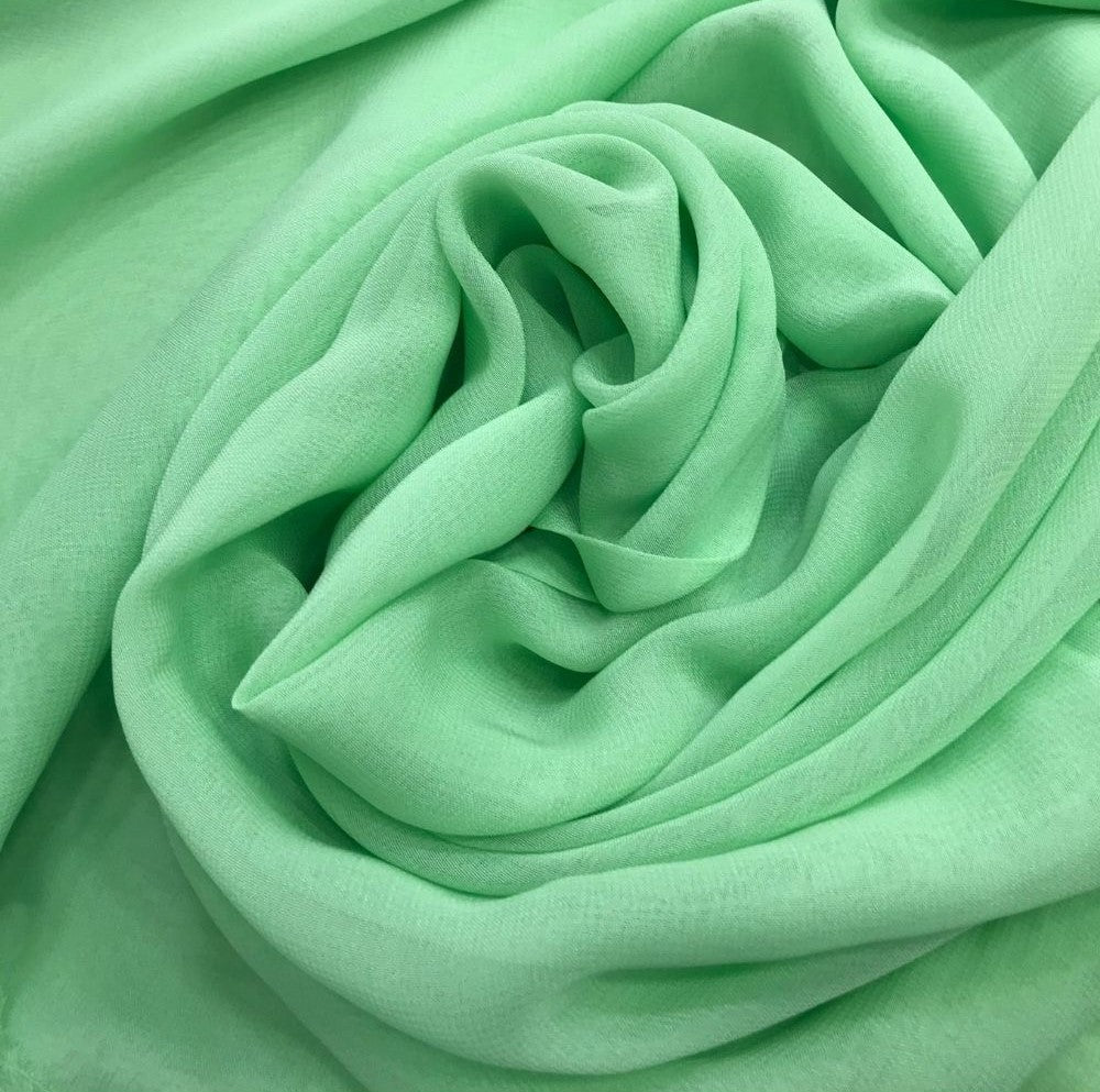 Pista Green Plain Viscose Georgette Fabric