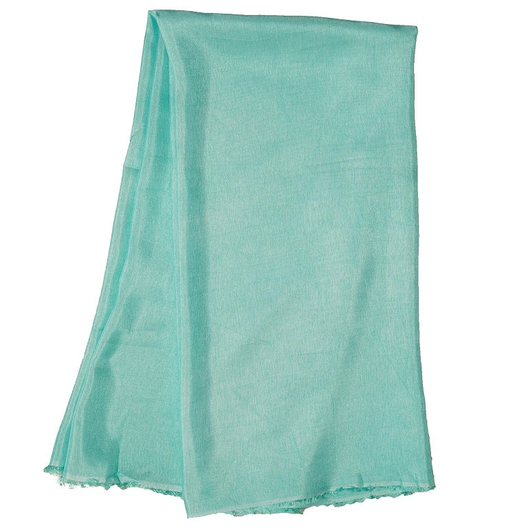Turquoise Plain Viscose Dola Silk Fabric