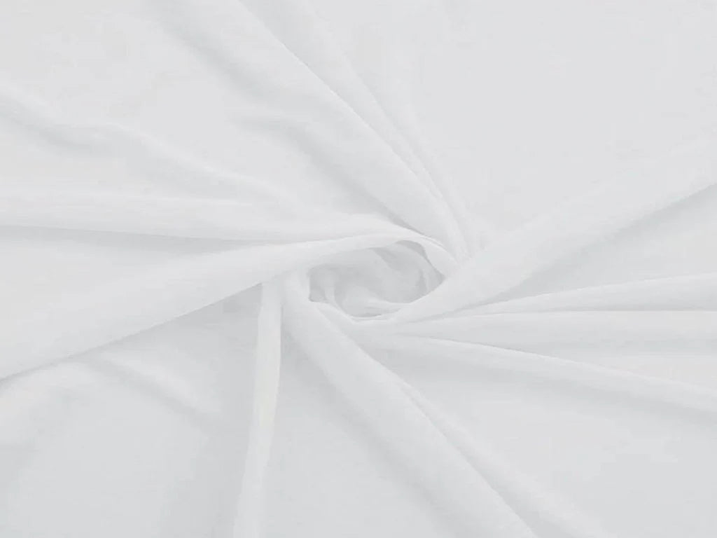 White Dyeable Plain Viscose Georgette Fabric