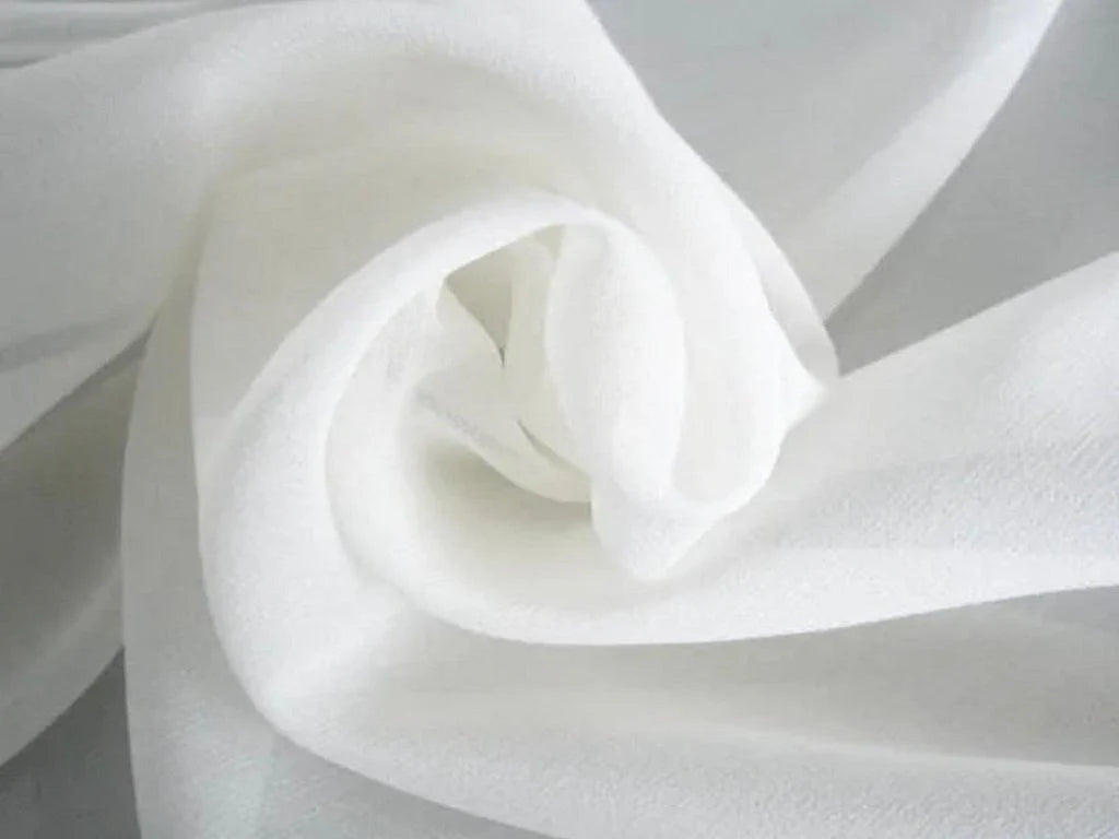 White Dyeable Plain Viscose Georgette Fabric
