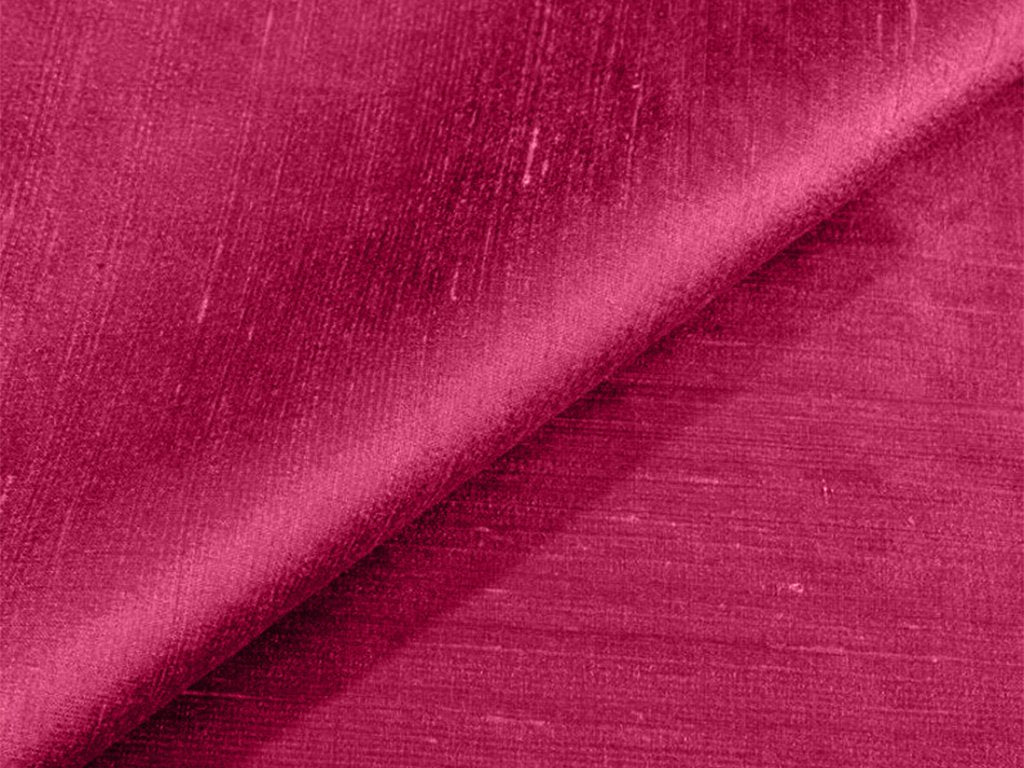 Cranberry Plain Dyed Bangalore Raw Silk Fabric