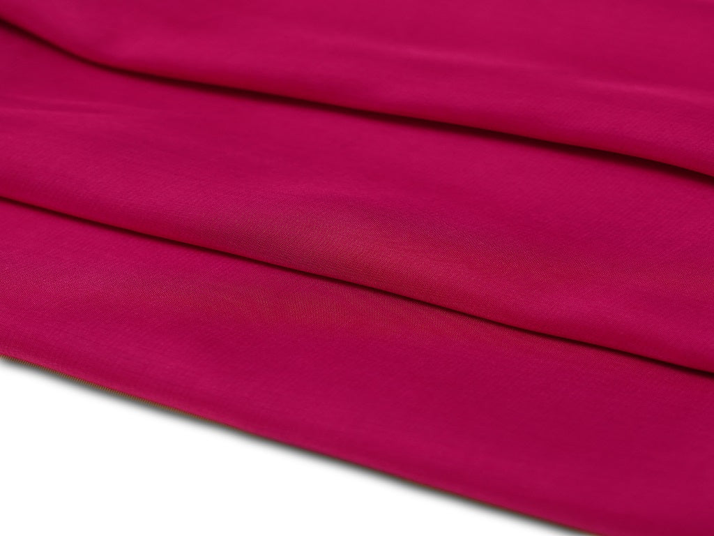 Hot Pink Plain Viscose Natural Crepe Fabric
