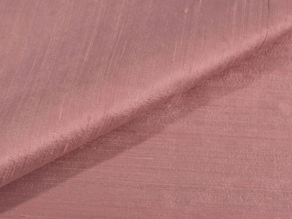 Dusty Rose Plain Dyed Bangalore Raw Silk Fabric