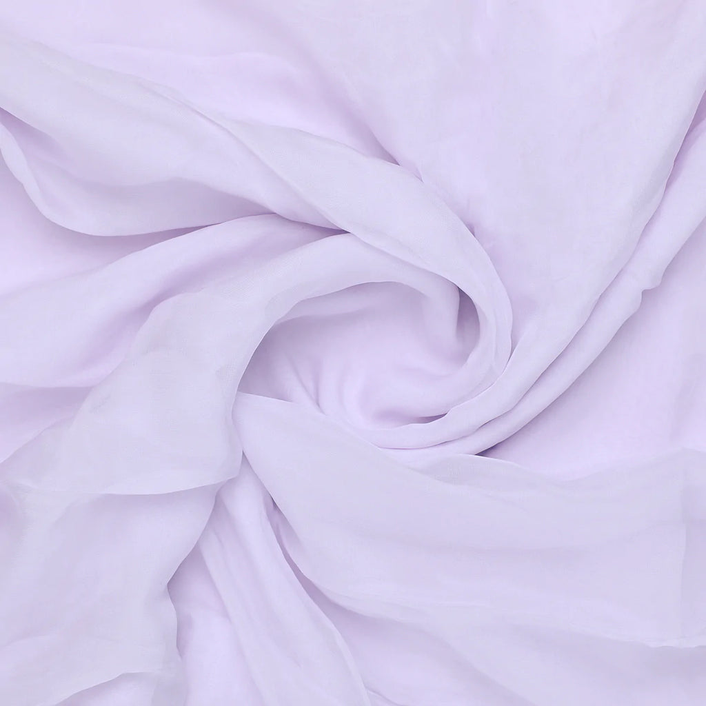 Pale Lilac Plain Viscose Organza Fabric