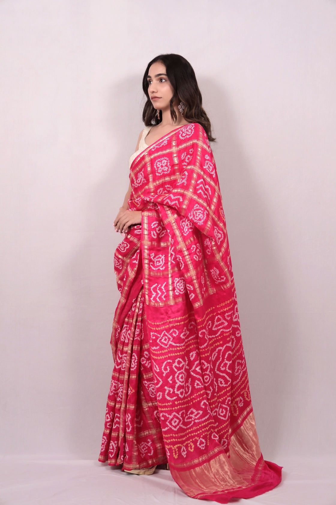 Hot Pink - Kutch Bandhani