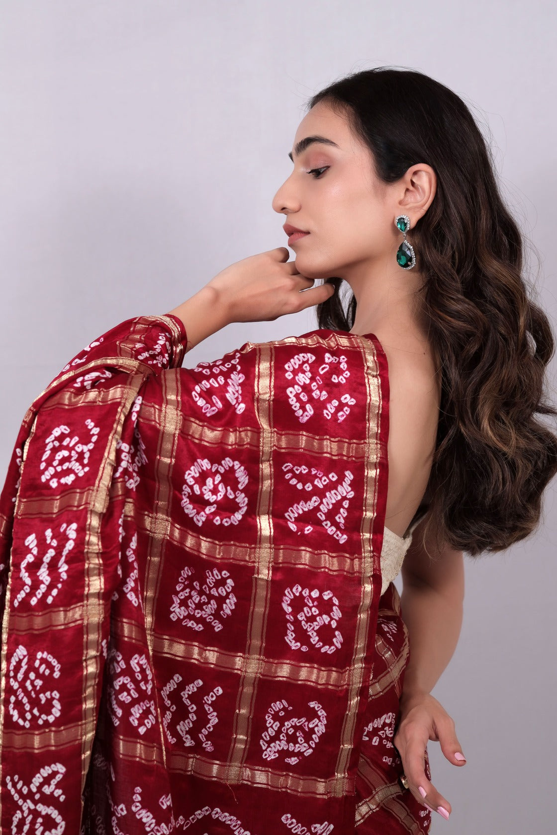 Maroon - Kutch Bandhani