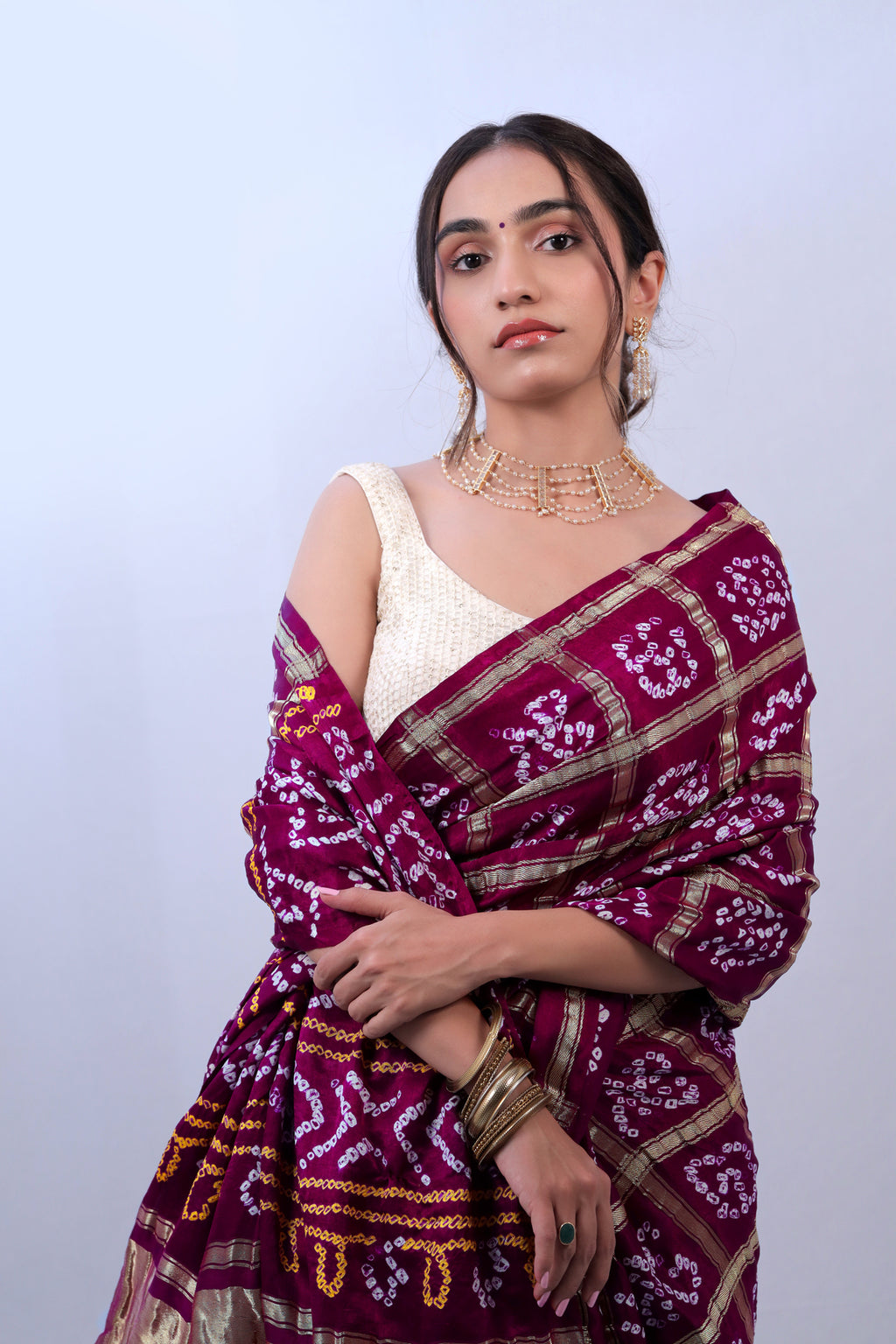 Magenta - Kutch Bandhani