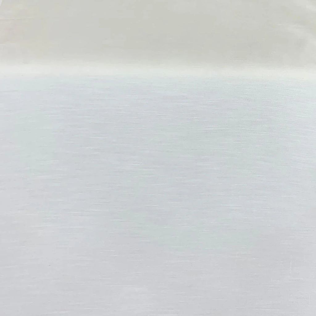 Ivory Plain Viscose Linen Satin Fabric