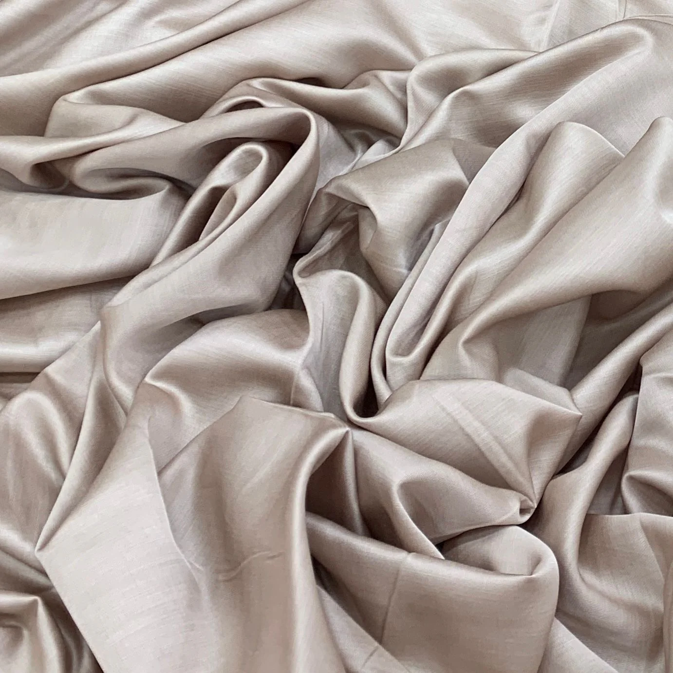 Nobel Plain Viscose Linen Satin Fabric