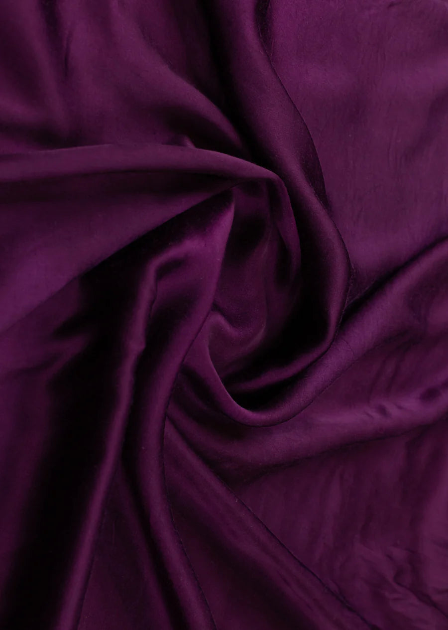 Wine Plain Modal Silk Fabric