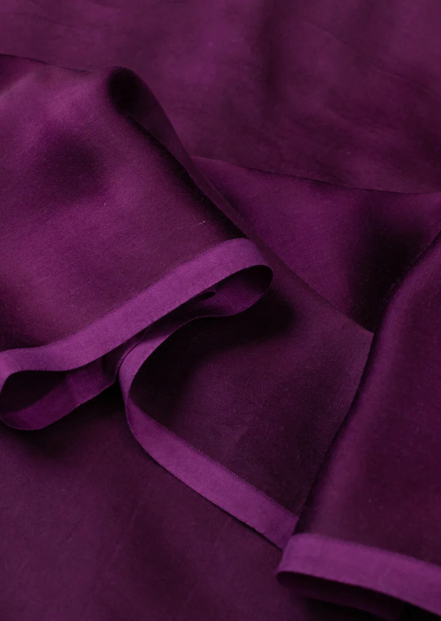 Wine Plain Modal Silk Fabric