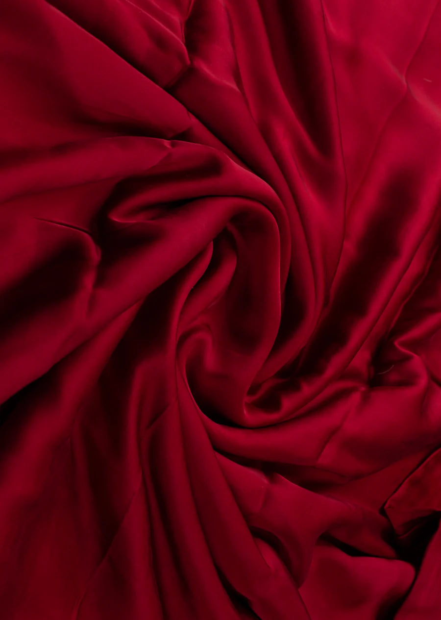 Rustic Red Plain Modal Silk Fabric