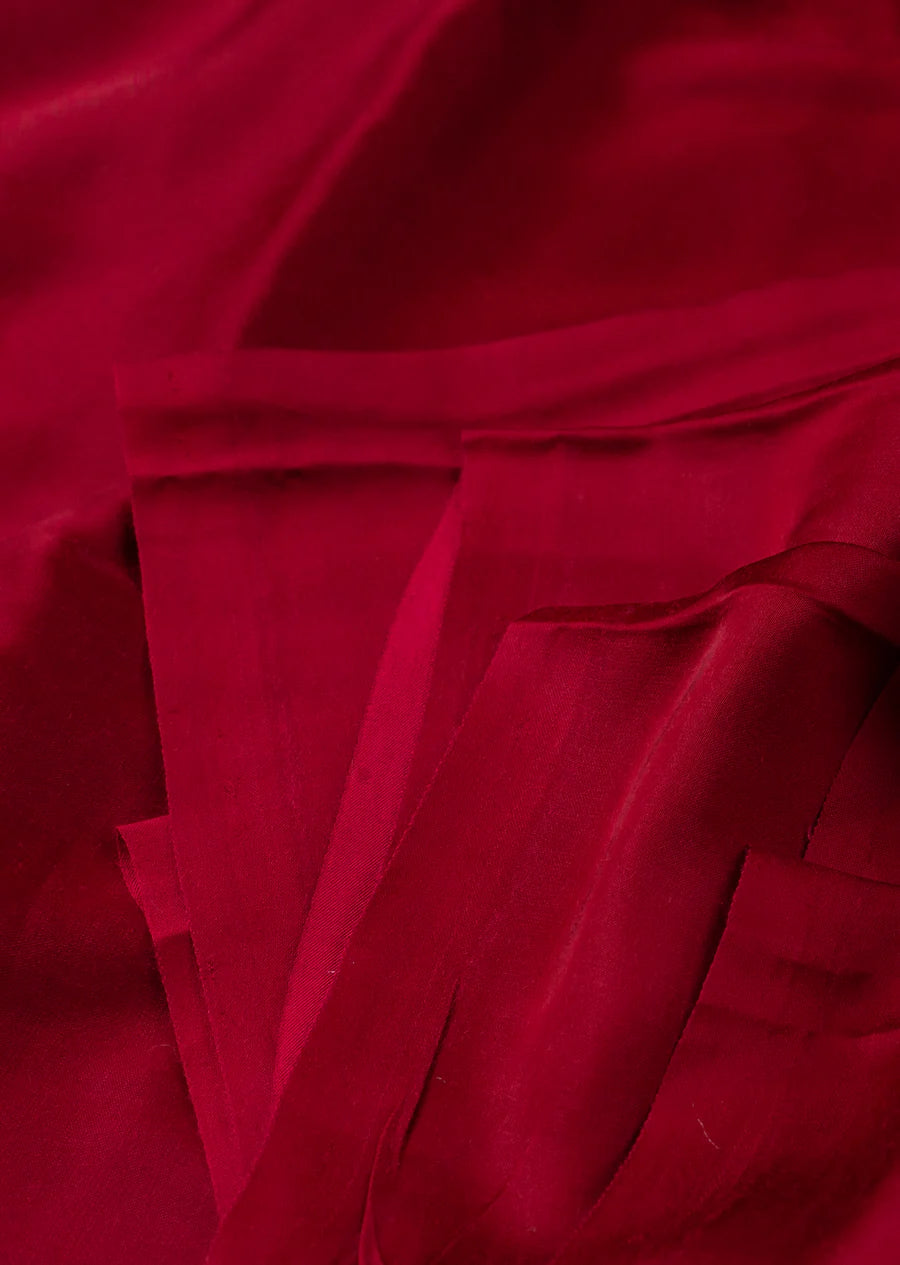 Rustic Red Plain Modal Silk Fabric