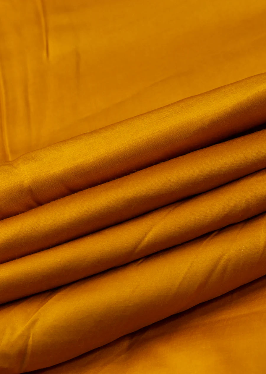Mustard Yellow Plain Modal Silk Fabric