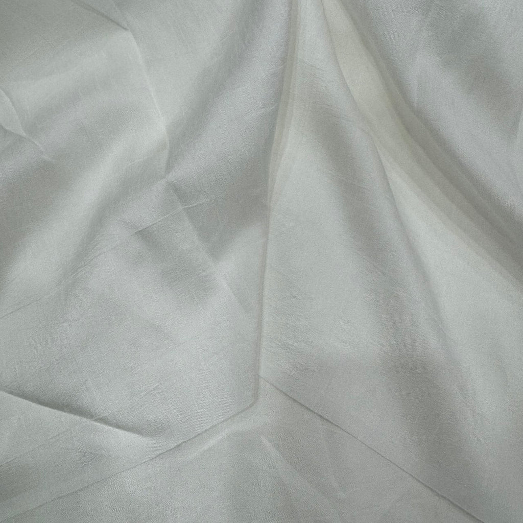 White Dyeable Plain Flat Raw Silk Fabric
